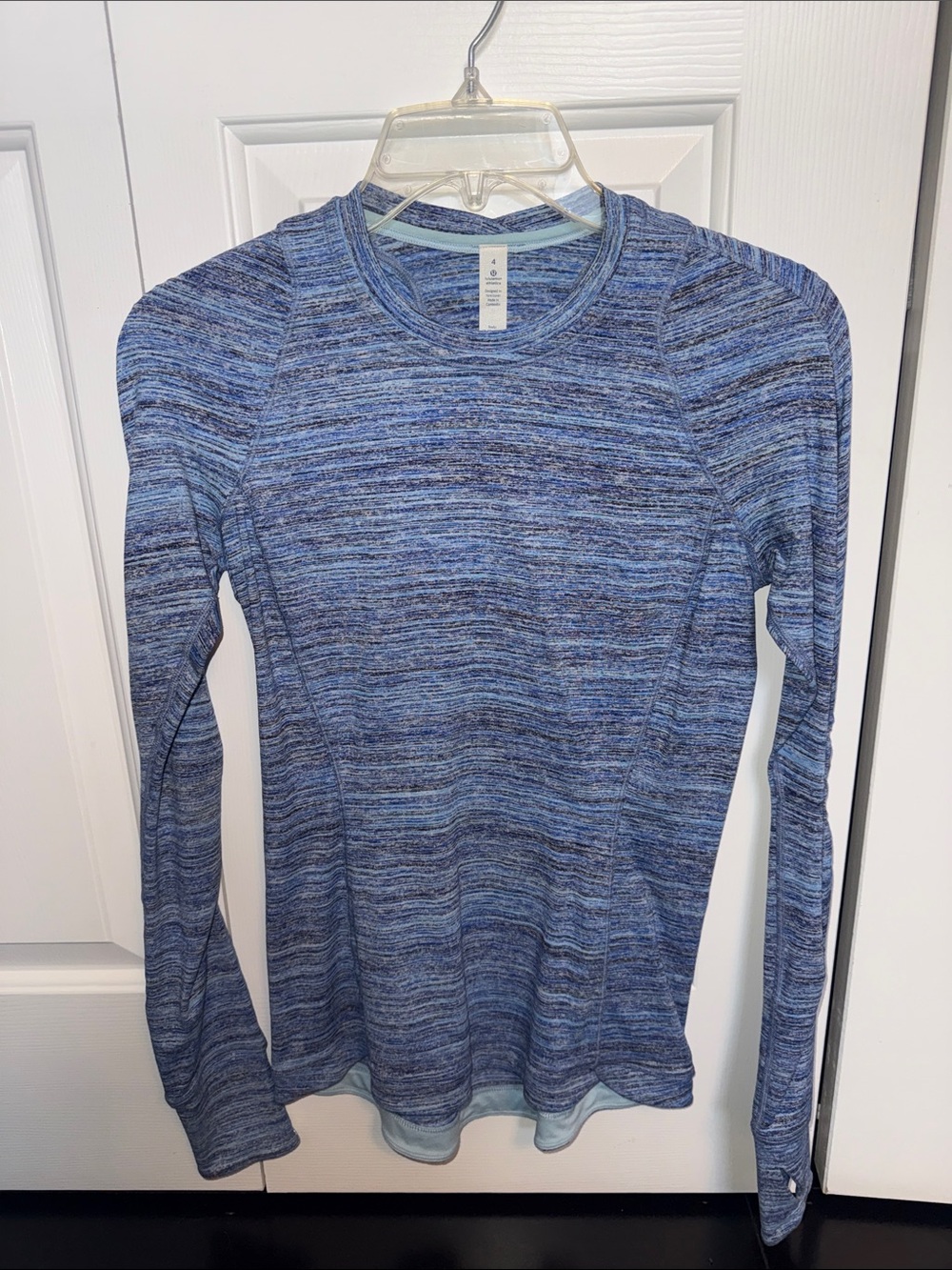 lululemon athletica Blue Space-Dye Long Sleeve Top